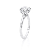 3.00ct Round Cut Moissanite, Classic Engagement Ring, Available in White Gold or Platinum