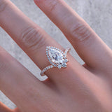 1.50ct Pear Cut Moissanite Engagement Ring, Vintage Boho Design, Available in Rose Gold, White Gold or Yellow Gold