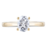 Lab-Diamond Oval Cut, Classic Engagement Ring, Choose Your Stone Size and Metal