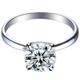 1.50ct Round Cut Moissanite Engagement Ring, Available in White Gold or Platinum