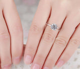 1.50ct Round Cut Moissanite Engagement Ring, Available in White Gold or Platinum