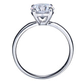 1.50ct Round Cut Moissanite Engagement Ring, Available in White Gold or Platinum