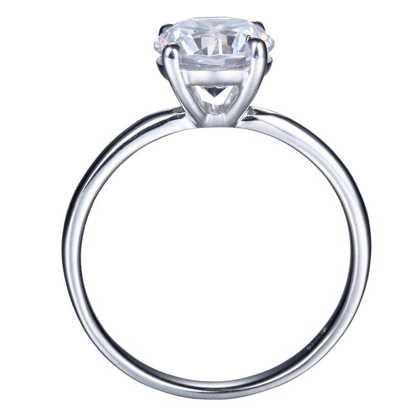 1.50ct Round Cut Moissanite Engagement Ring, Available in White Gold or Platinum