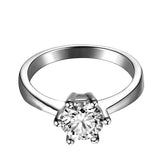 0.50ct Round Cut Moissanite Engagement Ring, Available in White Gold or Platinum
