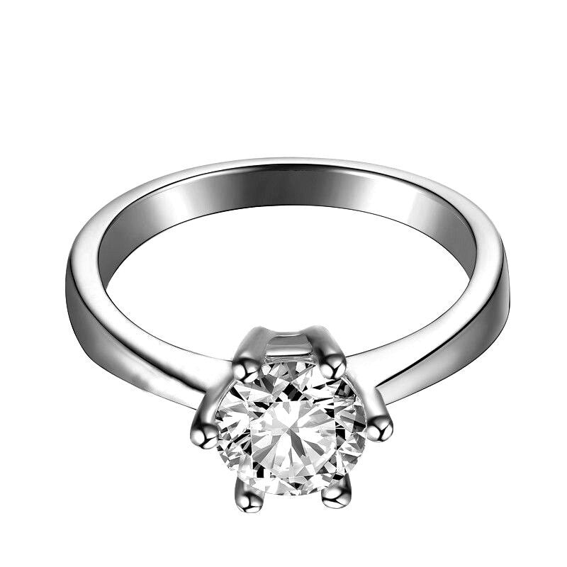 0.50ct Round Cut Moissanite Engagement Ring, Available in White Gold or Platinum