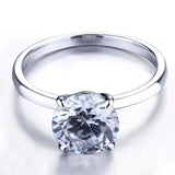 2.00ct Round Cut Moissanite Engagement Ring, Available in White Gold or Platinum