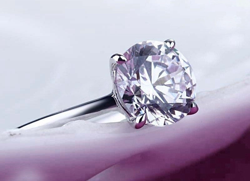 2.00ct Round Cut Moissanite Engagement Ring, Available in White Gold or Platinum