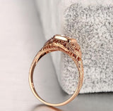 0.30ct Round Cut Moissanite Engagement Ring, Vintage Design, Available in 10Kt, 14Kt or 18kt Rose Gold