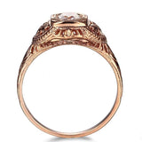 0.30ct Round Cut Moissanite Engagement Ring, Vintage Design, Available in 10Kt, 14Kt or 18kt Rose Gold