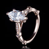 2.00ct Marquise Cut Moissanite Engagement Ring, Vintage Design, Available in 14kt or 18kt Rose Gold