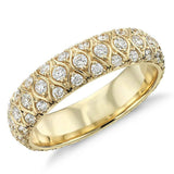 0.95ct Moissanite Wedding Band, Full Eternity Ring, Available in White, Rose or Yellow Gold