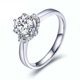 1.00ct Vintage Round Cut Moissanite Engagement Ring, Available in White Gold or Platinum