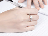 1.00ct Classic Round Cut Twist Moissanite Engagement Ring, Available in White Gold or Platinum