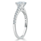 Lab-Diamond Princess Cut Engagement Ring, Classic Style, Choose Your Stone Size and Metal