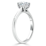0.75ct  Oval Cut Moissanite Engagement Ring, Classic Design,  Available in White Gold, Platinum, Rose Gold or Yellow Gold