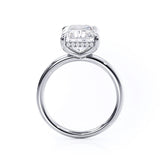 Radiant Cut Hidden Halo Moissanite Engagement Ring, Classic Style, Choose Your Stone Size and Metal