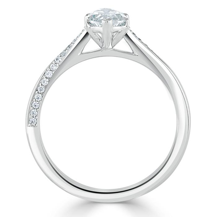 Lab-Diamond Marquise Cut Engagement Ring, Classic Style, Choose Your Stone Size and Metal