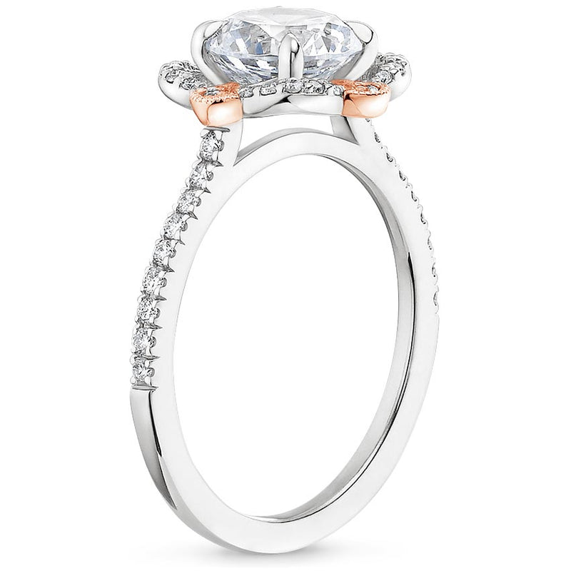 Lab-Diamond Vintage Oval Cut Halo Engagement Ring, Choose Your Stone Size and Metal