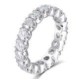 4.00ct White Gold Full Eternity Ring, Moissanite Wedding Band, Available in White Gold or Platinum