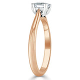 1.00ct Asscher Cut Moissanite Engagement Ring, Classic Style,  Available in White Gold, Platinum, Rose Gold or Yellow Gold