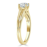 1.00ct  Asscher Cut Moissanite Engagement Ring, Classic Style with Split Shank,  Available in White Gold, Platinum, Rose Gold or Yellow Gold