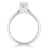 0.75ct Asscher Cut Moissanite Engagement Ring, Classic Style,  Available in White Gold, Platinum, Rose Gold or Yellow Gold