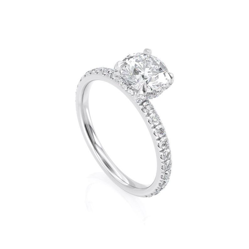 1.00ct  Round Cut Moissanite Engagement Ring, Classic Style,  Available in White Gold, Rose Gold, Yellow Gold or Platinum