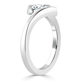 1.00ct  Oval Cut Moissanite Engagement Ring, Twist Design,  Available in White Gold, Platinum, Rose Gold or Yellow Gold