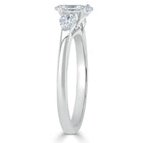 1.30ct  Oval Cut Moissanite 3 stone Engagement Ring,  Available in White Gold, Platinum, Rose Gold or Yellow Gold