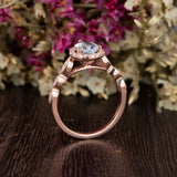 1.50ct Aqua Marine Pear Cut Halo Engagement Ring, Vintage Design, Choose Your Metal