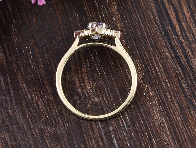 1.00ct Aqua Marine Oval Cut Engagement Ring, Vintage Art Deco Design, Choose Your Metal