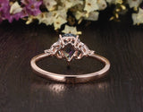 1.50ct Aqua Marine Pear Cut Engagement Ring, Vintage Design, Choose Your Metal