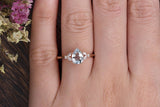 1.50ct Aqua Marine Pear Cut Engagement Ring, Vintage Design, Choose Your Metal