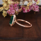 4.00ct Pear Cut Lab Grown Emerald Engagement Ring, Vintage Design, Choose Your Metal