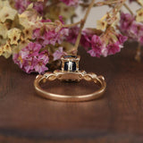 1.25ct Lab Created Blue Sapphire Engagement Ring, Art Deco Vintage Design, Cushion Cut, Available In All Metal Types