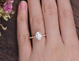 Oval Cut Moissanite Engagement Ring, Classic Design, Choose Your Stone Size & Metal
