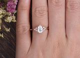 Pear Cut Moissanite Engagement Ring, Vintage Design, Choose Your Stone Size & Metal