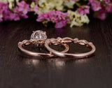 1.30ct Moissanite Ring Set, Round Cut, Colour F, Clarity VVS, Available in a Choice of Metals, Centre Stone 1.00ct