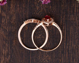 0.75ct Lab Created Ruby Engagement Ring, Art Deco Vintage Design, Maqruise Cut, Available In All Metal Types