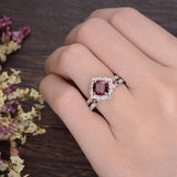 2.00ct Lab Created Ruby Engagement Ring, Art Deco Vintage Design, Cushion Cut, Available In All Metal Types