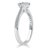 Lab-Diamond Cushion Cut Engagement Ring, Classic Style, Choose Your Stone Size and Metal