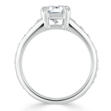 1.85ct  Cushion Cut Moissanite Engagement Ring, Tiffany Style,  Available in White Gold, Platinum, Rose Gold or Yellow Gold
