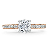 1.00ct  Round Cut Moissanite Halo Engagement Ring, Classic Style,  Available in White Gold, Platinum, Rose Gold or Yellow Gold