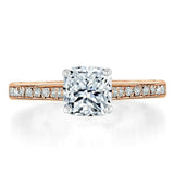 Lab-Diamond Cushion Cut Engagement Ring, Classic Style, Choose Your Stone Size and Metal