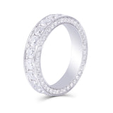 2.75ct White Gold Full Eternity Ring, Moissanite Wedding Band, 14Kt 585 White Gold